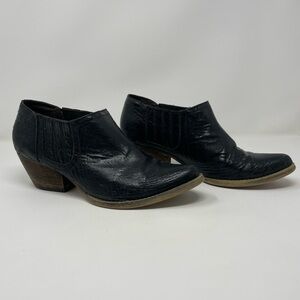 Very Volatile Black Leather Booties